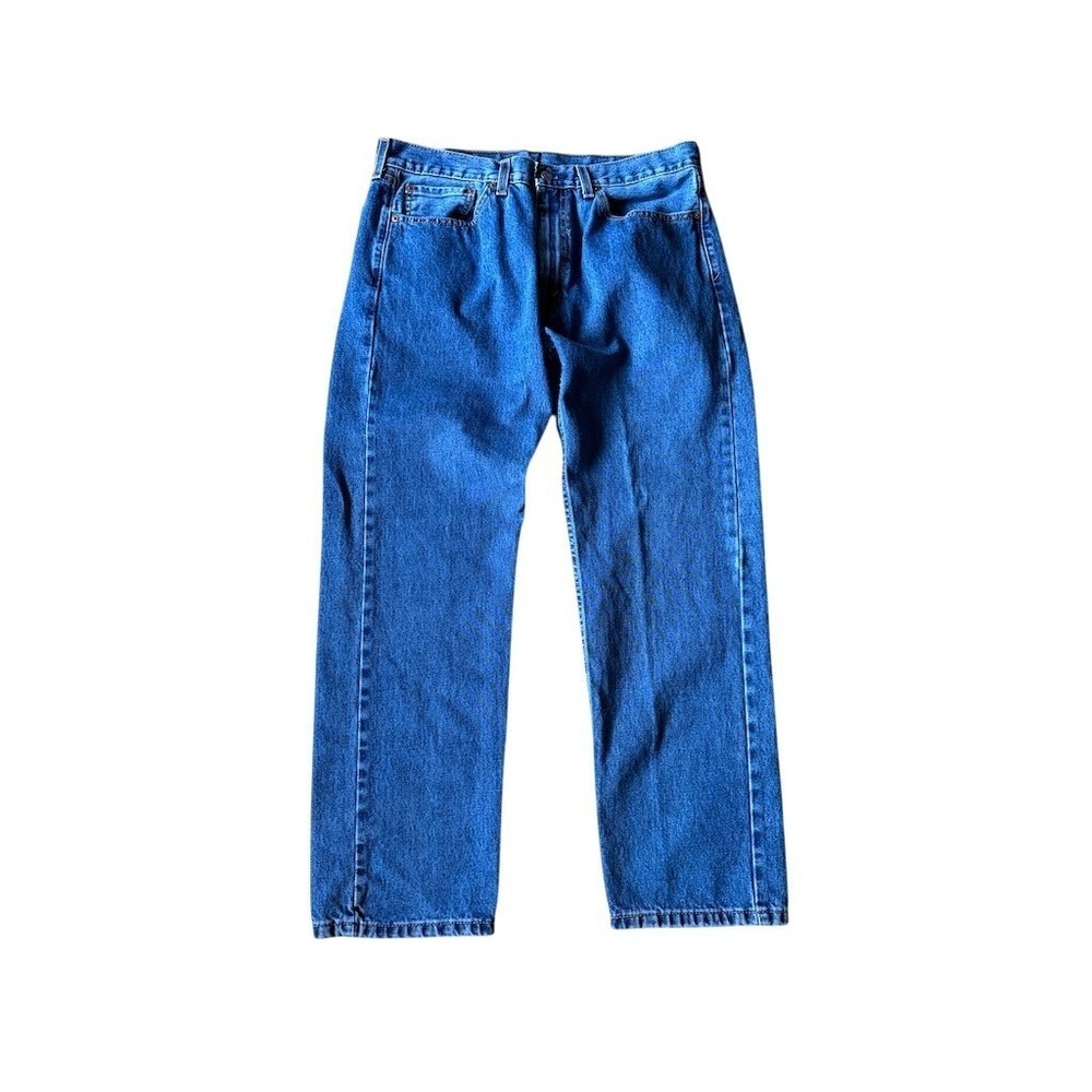 Levi's‎ 505 Jeans Men's 36x30 Blue Medium Wash Straight Leg Button Fly